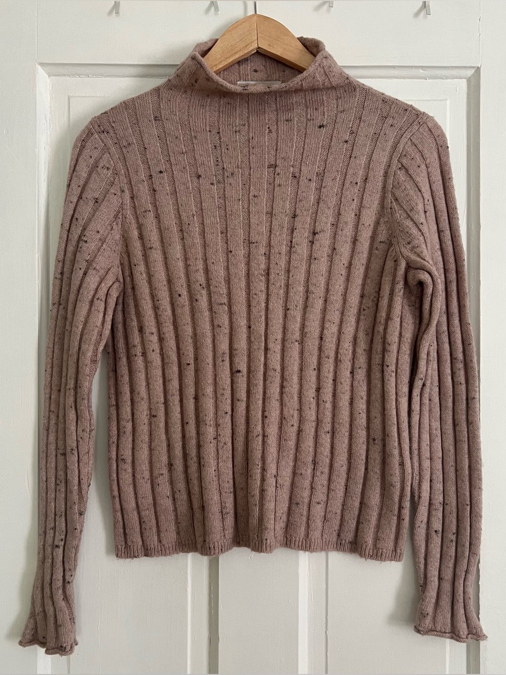 Madewell Medium Sweater Donegal Evercrest Turtleneck Roll Collar Ribbed